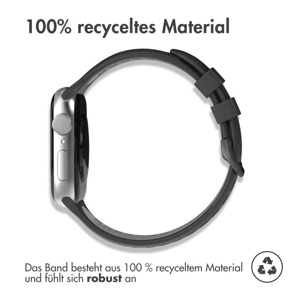 imoshion Silikonsportarmband Buckle für das Apple Watch Series 1-9 / SE - 38/40/41 mm / Series 10 - 42 mm - Schwarz / Grau