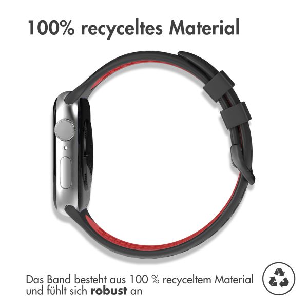 imoshion Silikonsportarmband Buckle für das Apple Watch Series 1-9 / SE - 38/40/41 mm / Series 10 - 42 mm - Schwarz / Rot