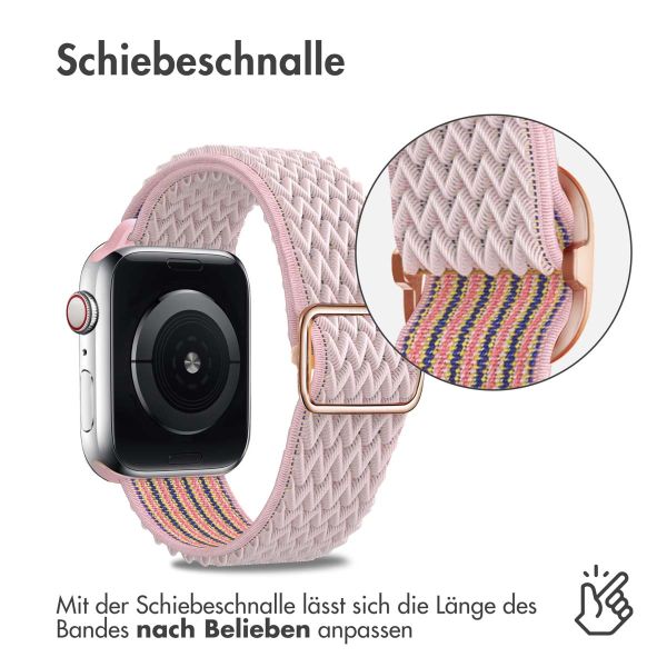 imoshion Elastische Nylonarmband für das Apple Watch Series 1-9 / SE - 38/40/41 mm / Series 10 - 42 mm - Rosa