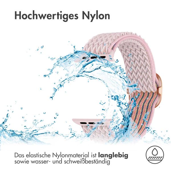 imoshion Elastische Nylonarmband für das Apple Watch Series 1-9 / SE - 38/40/41 mm / Series 10 - 42 mm - Rosa