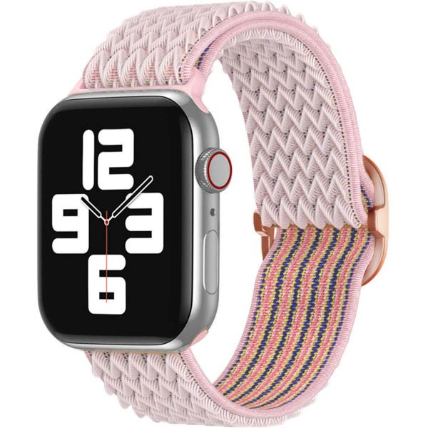 imoshion Elastische Nylonarmband für das Apple Watch Series 1-9 / SE - 38/40/41 mm / Series 10 - 42 mm - Rosa