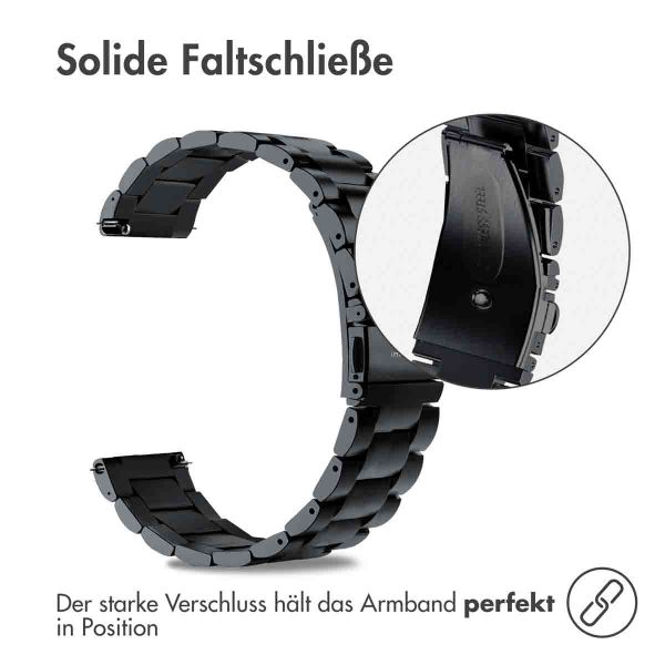 imoshion Edelstahlarmband - 20-mm-Universalanschluss - Schwarz