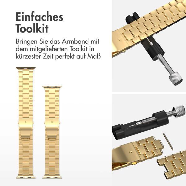 imoshion Edelstahlarmband für das Apple Watch Series 1-9 / SE - 38/40/41 mm / Series 10 - 42 mm - Gold