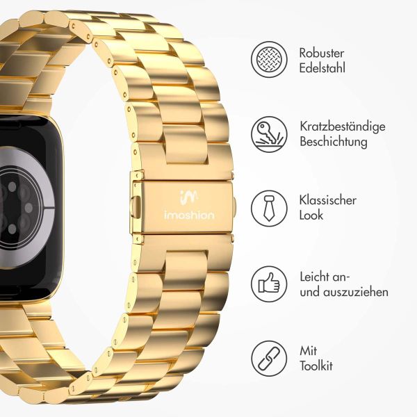 imoshion Edelstahlarmband für das Apple Watch Series 1-9 / SE - 38/40/41 mm / Series 10 - 42 mm - Gold