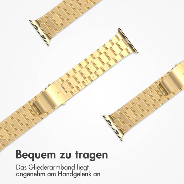 imoshion Edelstahlarmband für das Apple Watch Series 1-9 / SE - 38/40/41 mm / Series 10 - 42 mm - Gold