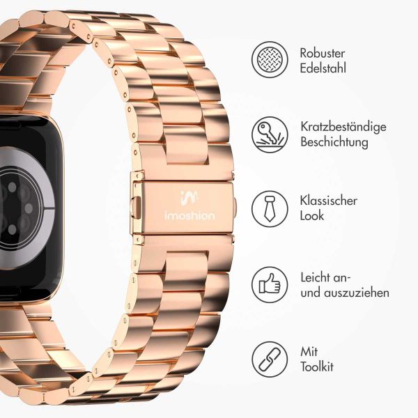 imoshion Edelstahlarmband für das Apple Watch Series 1-9 / SE - 38/40/41 mm / Series 10 - 42 mm - Rose Gold