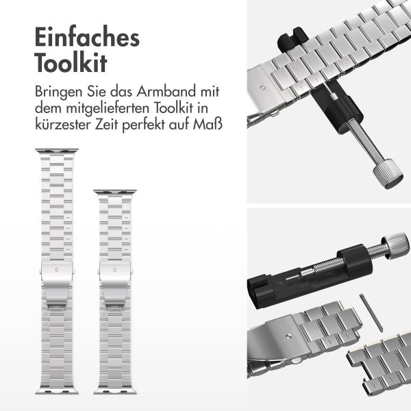 imoshion Edelstahlarmband für das Apple Watch Series 1-9 / SE - 38/40/41 mm / Series 10 - 42 mm - Silber