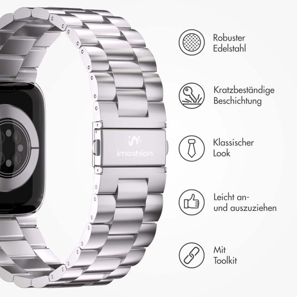 imoshion Edelstahlarmband für das Apple Watch Series 1-9 / SE - 38/40/41 mm / Series 10 - 42 mm - Silber