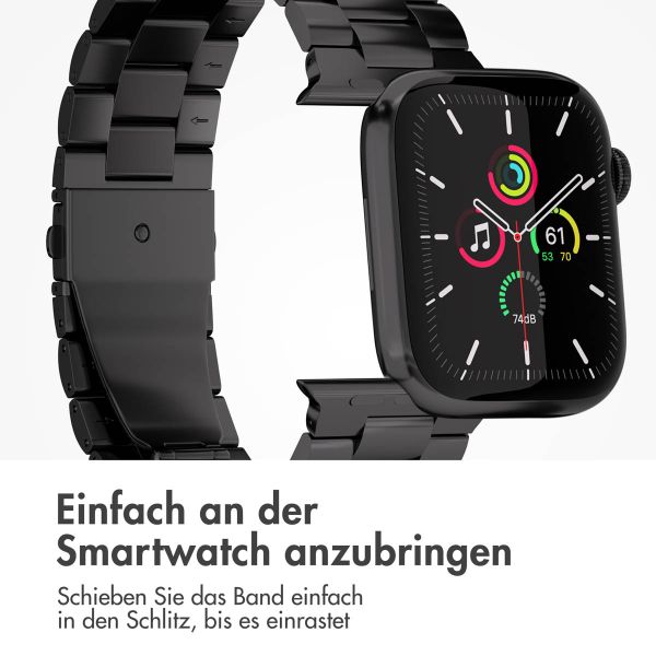 imoshion Edelstahlarmband für das Apple Watch Series 1-9 / SE - 38/40/41 mm / Series 10 - 42 mm - Schwarz