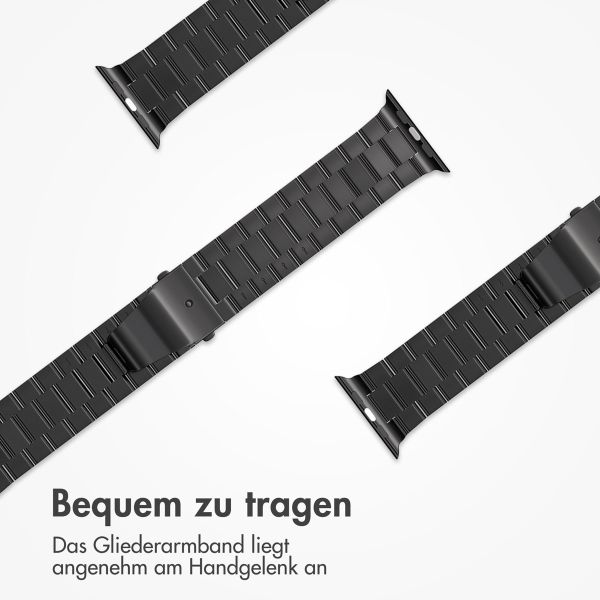 imoshion Edelstahlarmband für das Apple Watch Series 1-9 / SE - 38/40/41 mm / Series 10 - 42 mm - Schwarz