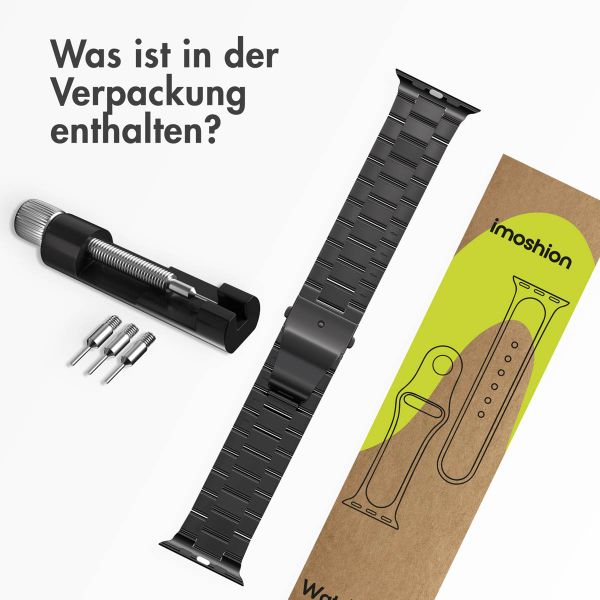 imoshion Edelstahlarmband für das Apple Watch Series 1-9 / SE - 38/40/41 mm / Series 10 - 42 mm - Schwarz