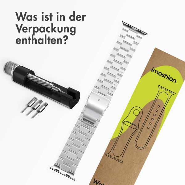 imoshion Edelstahlarmband für das Apple Watch Series 1-10 / SE / Ultra (2) - 42/44/45/46/49 mm - Silber