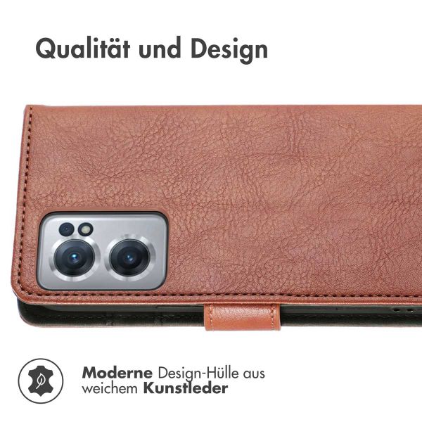 imoshion Luxuriöse Klapphülle für das OnePlus Nord CE 2 5G - Braun