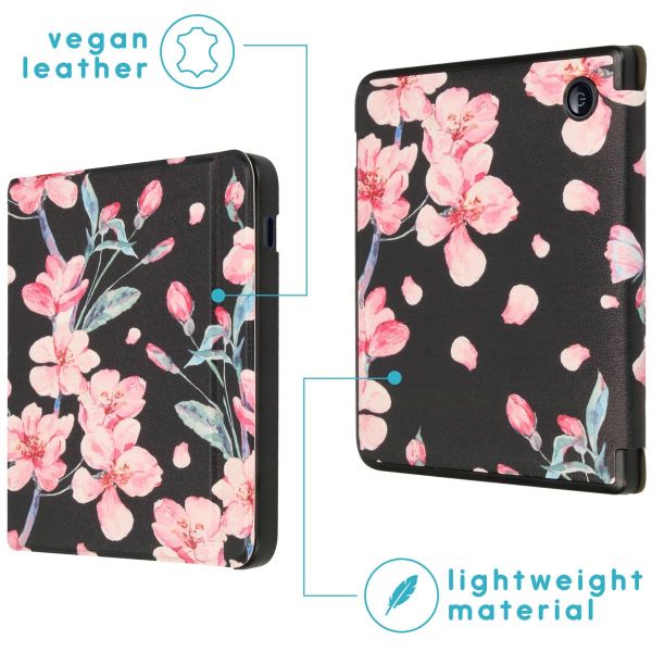 imoshion Design Slim Hard Sleepcover mit Stand für das Kobo Libra 2 / Tolino Vision 6 - Blossom