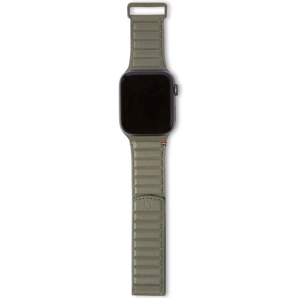 Decoded Magnet Strap echtes Lederband für Apple Watch Series 1-9 / SE - 38/40/41 mm / Series 10 - 42 mm - Olive