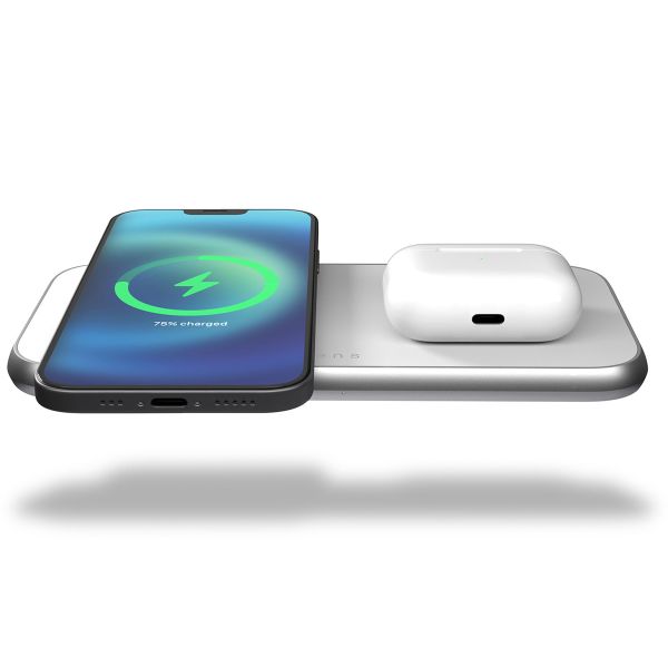 Zens Aluminium 3-in-1 Wireless Charger - Kabelloses Ladegerät für iPhone, AirPods und iPad - Geeignet für MagSafe - Power Delivery - 45 Watt 