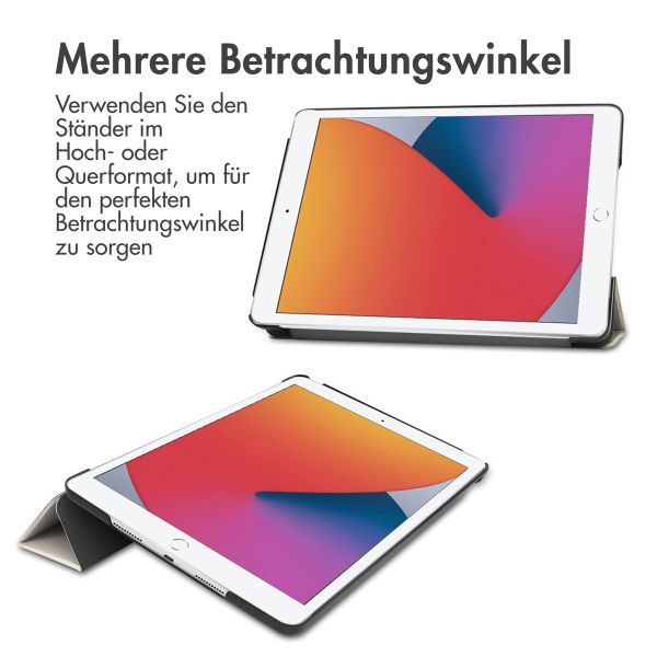 imoshion Design Trifold Klapphülle für das iPad 9 (2021) 10.2 Zoll / iPad 8 (2020) 10.2 Zoll / iPad 7 (2019) 10.2 Zoll - Retro Green