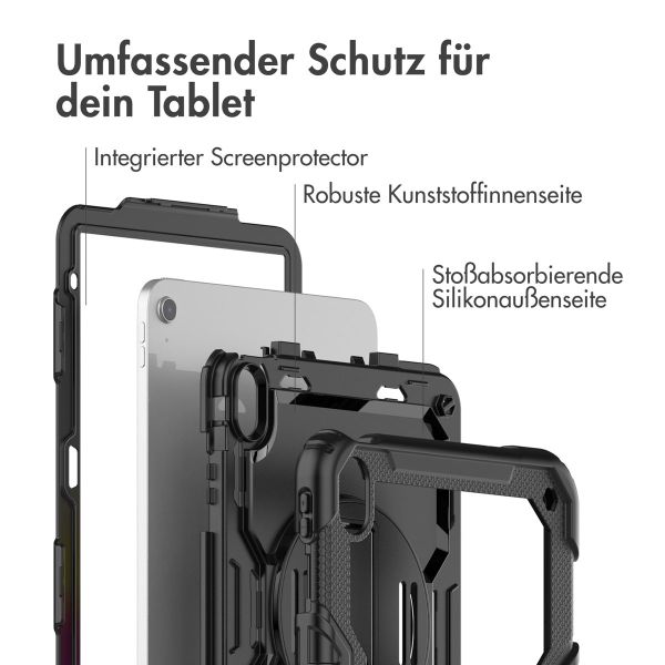 Accezz ﻿Robustes Back Cover mit Schultergurt für das iPad 10 (2022) 10.9 Zoll - Schwarz