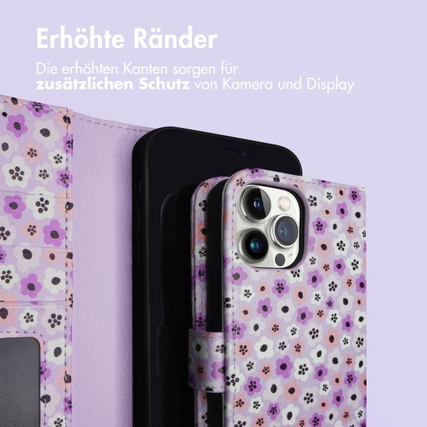 imoshion ﻿Design Klapphülle für das iPhone 12 (Pro) - Purple Flowers