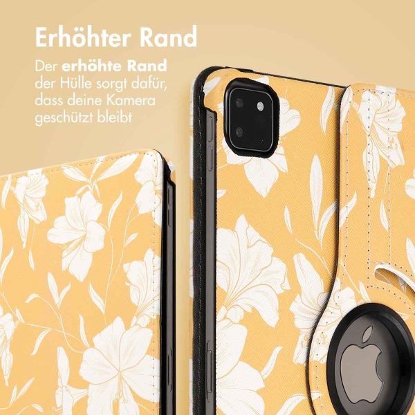 imoshion 360° drehbare Design Klapphülle für das iPad Pro 11 (2018 - 2022) - Yellow Flowers