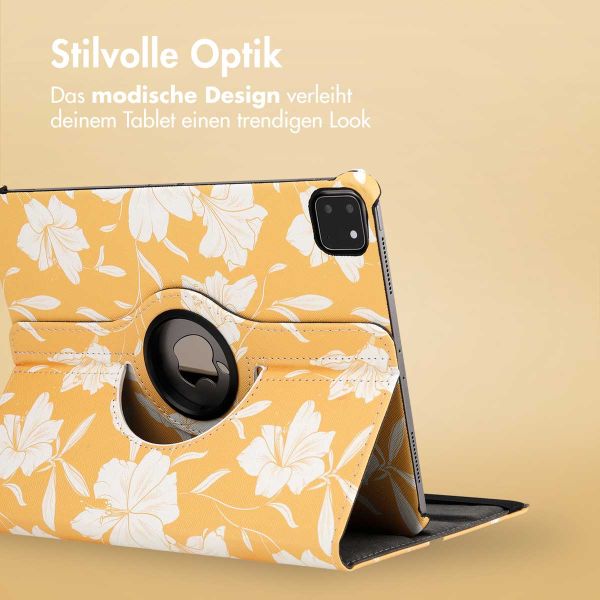 imoshion 360° drehbare Design Klapphülle für das iPad Pro 11 (2018 - 2022) - Yellow Flowers