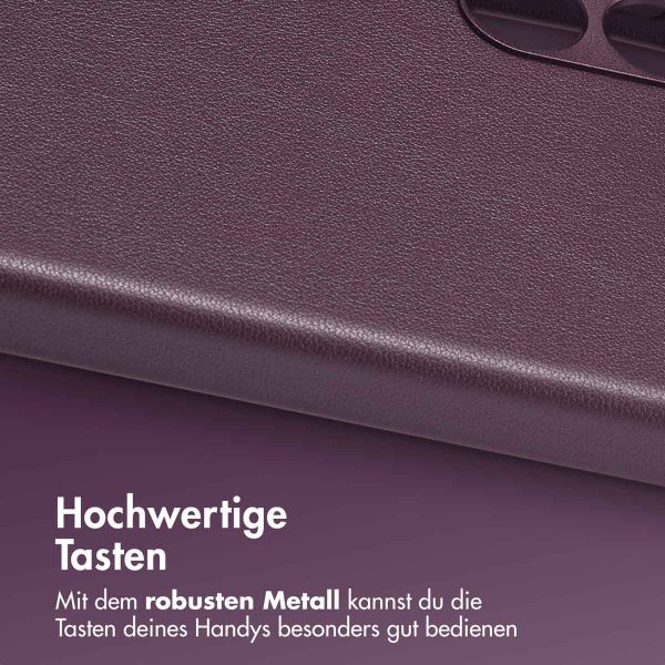 Accezz MagSafe Leather Backcover für das Samsung Galaxy S24 - Heath Purple