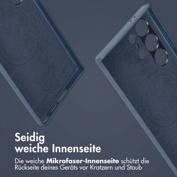 Accezz 2-in-1 Klapphülle aus Leder mit MagSafe für das Samsung Galaxy S24 Ultra - Nightfall Blue