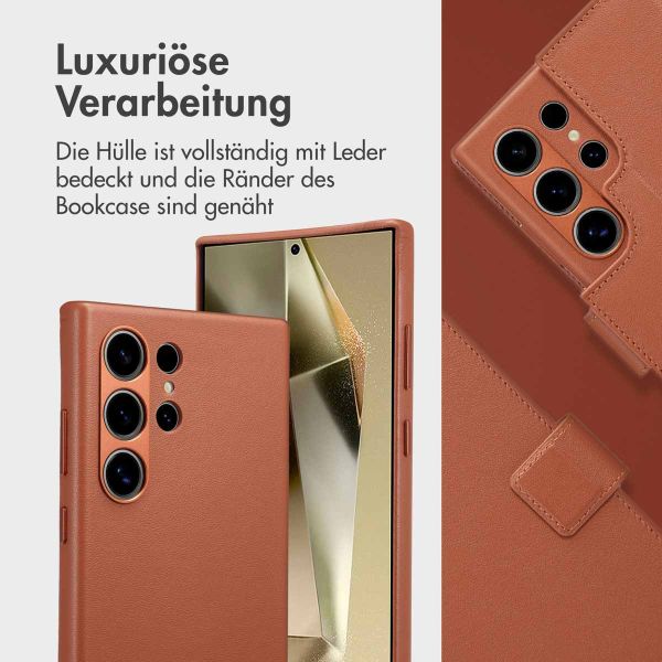 Accezz 2-in-1 Klapphülle aus Leder mit MagSafe für das Samsung Galaxy S24 Ultra - Sienna Brown