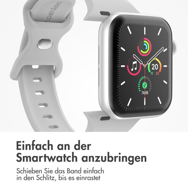 imoshion Silikonband⁺ für die Apple Watch Series 1-9 / SE - 38/40/41 mm / Series 10 - 42 mm - Fog - Größe S/M