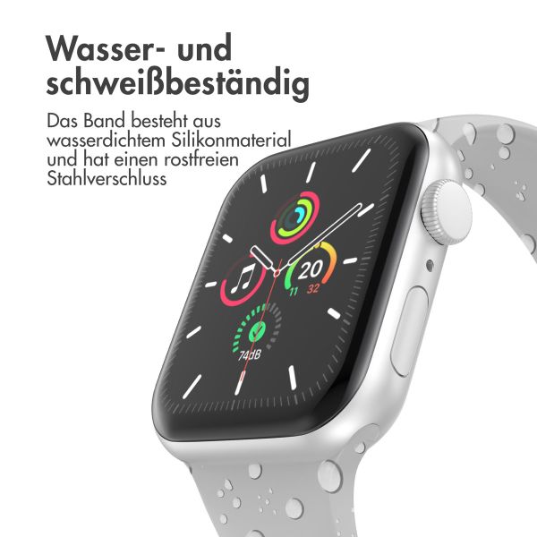 imoshion Silikonband⁺ für die Apple Watch Series 1-9 / SE - 38/40/41 mm / Series 10 - 42 mm - Fog - Größe S/M