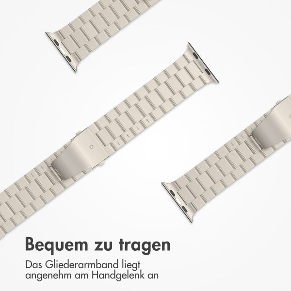 imoshion Edelstahlarmband für das Apple Watch Series 1-9 / SE - 38/40/41 mm / Series 10 - 42 mm - Starlight