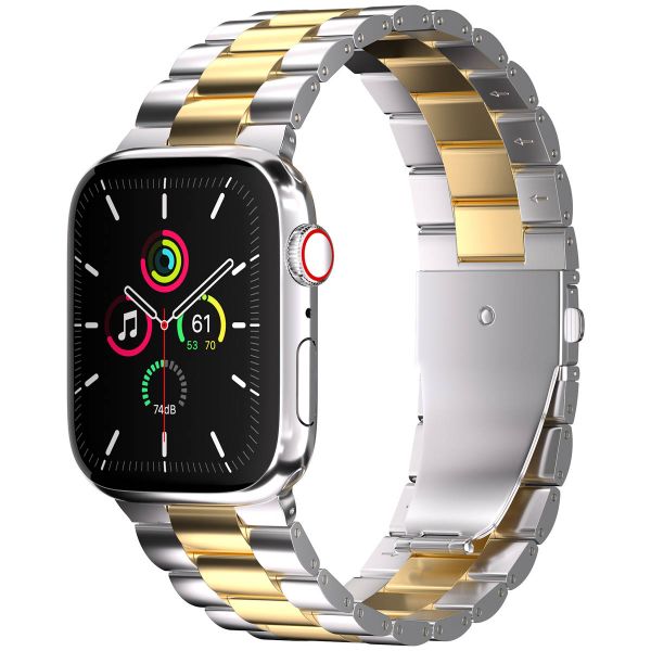 imoshion Edelstahlarmband für das Apple Watch Series 1-9 / SE - 38/40/41 mm / Series 10 - 42 mm - Silber / Gold