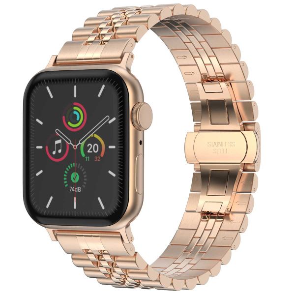 Selencia Jubilee-Edelstahlarmband für die Apple Watch Series 1-9 / SE - 38/40/41 mm / Series 10 - 42 mm - Rose Gold