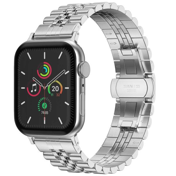 Selencia Jubilee-Edelstahlarmband für die Apple Watch Series 1-9 / SE - 38/40/41 mm / Series 10 - 42 mm - Silber