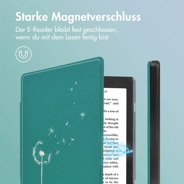 imoshion Design Slim Hard Case Sleepcover für das Kobo Nia - Green Dandelion