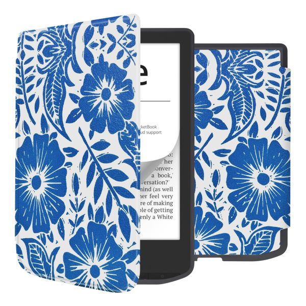 imoshion Design Slim Soft Case Sleepcover für das Pocketbook Verse / Verse Pro / Vivlio Light / Light HD - Flower Tile