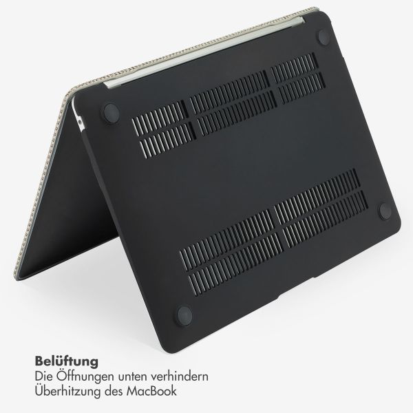 Selencia Cover mit gewebter Oberfläche für das MacBook Pro 13 Zoll (2020 / 2022) - A2289 / A2251 - Taupe