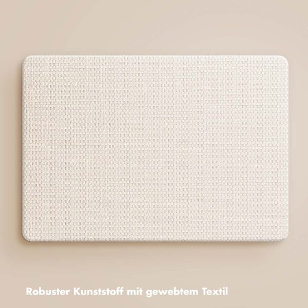 Selencia Cover mit gewebter Oberfläche für das MacBook Pro 13 Zoll (2020 / 2022) - A2289 / A2251 - Beige