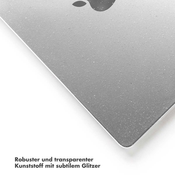 Selencia Glitzer Cover für das MacBook Pro 14 Zoll (2021) / Pro 14 Zoll (2023) M3 chip - A2442 / A2779 / A2918 - Transparent