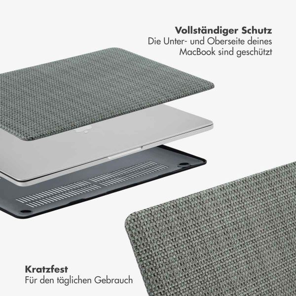 Selencia Cover mit gewebter Oberfläche für das MacBook Pro 14 Zoll (2021) / Pro 14 Zoll (2023) M3 chip - A2442 / A2779 / A2918 - Grau