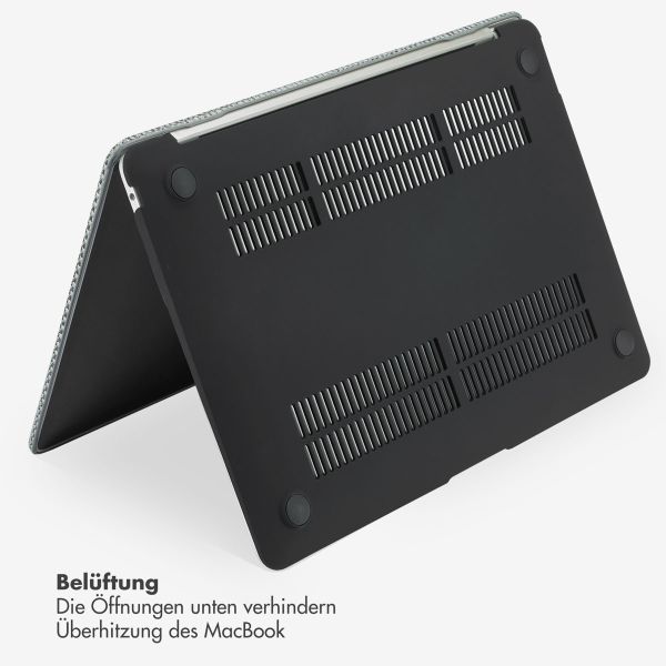 Selencia Cover mit gewebter Oberfläche für das MacBook Pro 14 Zoll (2021) / Pro 14 Zoll (2023) M3 chip - A2442 / A2779 / A2918 - Grau