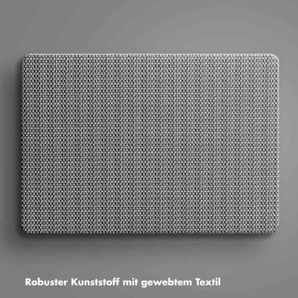 Selencia Cover mit gewebter Oberfläche für das MacBook Pro 14 Zoll (2021) / Pro 14 Zoll (2023) M3 chip - A2442 / A2779 / A2918 - Grau