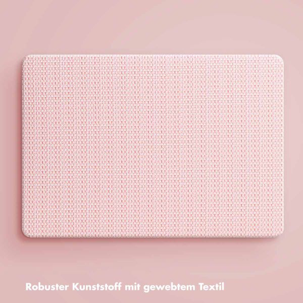 Selencia Cover mit gewebter Oberfläche für das MacBook Pro 14 Zoll (2021) / Pro 14 Zoll (2023) M3 chip - A2442 / A2779 / A2918 - Rosa