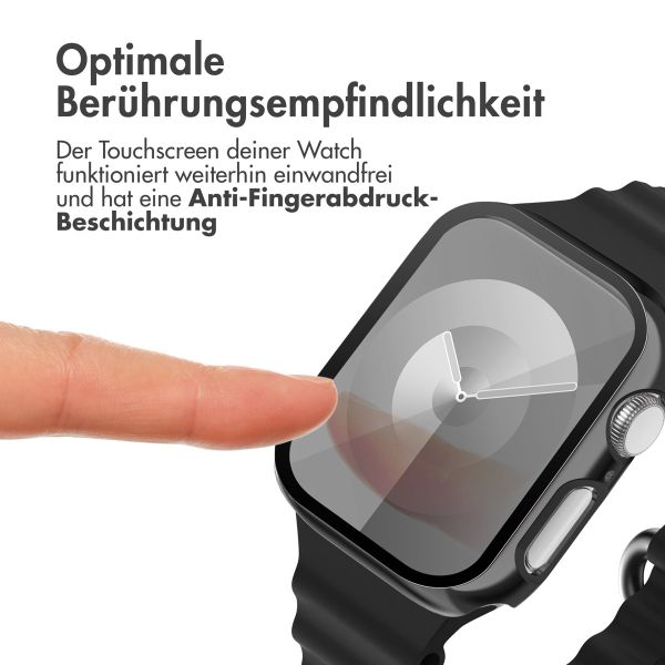 imoshion Full Cover glänzendes Hard Case für die Apple Watch Series 7 / 8 / 9 – 41 mm – Schwarz