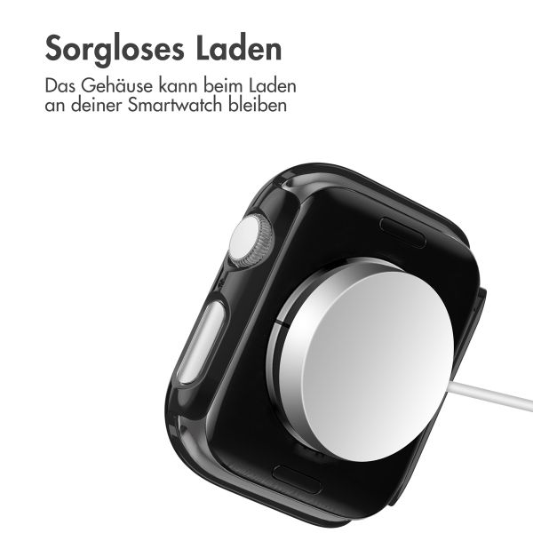 imoshion Full Cover glänzendes Hard Case für die Apple Watch Series 7 / 8 / 9 – 41 mm – Schwarz