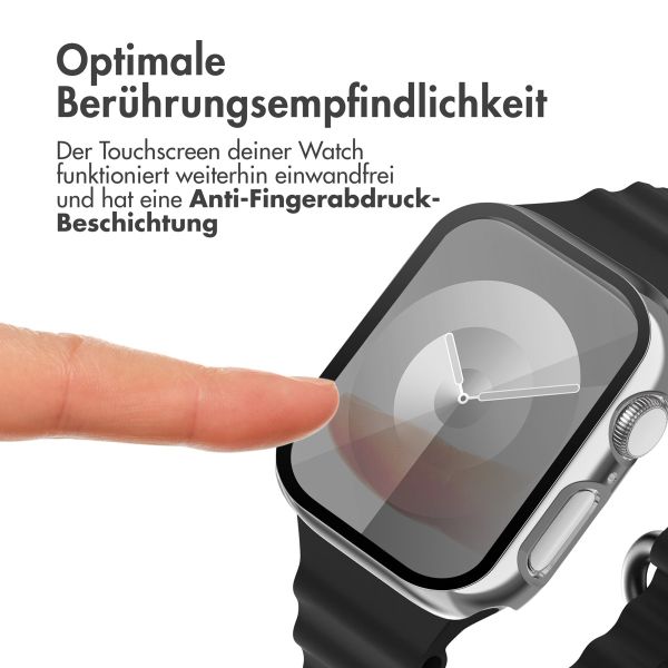 imoshion Full Cover glänzendes Hard Case für die Apple Watch Series 7 / 8 / 9 – 41 mm – Silber