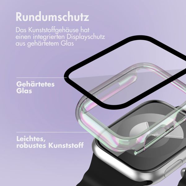 imoshion Full Cover glänzendes Hard Case für die Apple Watch Series 7 / 8 / 9 – 41 mm – Transparent