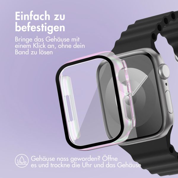 imoshion Full Cover glänzendes Hard Case für die Apple Watch Series 7 / 8 / 9 – 41 mm – Transparent