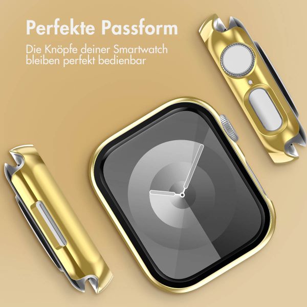 imoshion Full Cover glänzendes Hard Case für die Apple Watch Series 7 / 8 / 9 – 45 mm – Gold