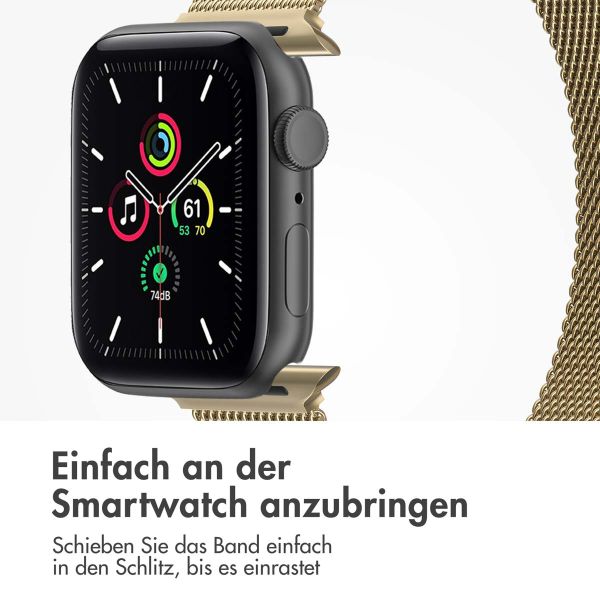 imoshion Mailändische Magnetarmband für die Apple Watch Series 1-9 / SE - 38/40/41 mm / Series 10 - 42 mm - Größe S - Champagne